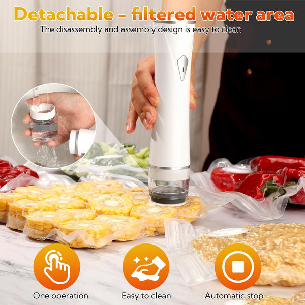 Sakerplus® Handheld Vacuum Sealer with Reusable Bags