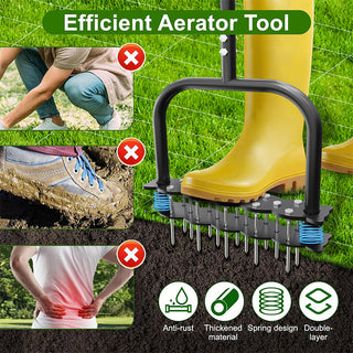 Sakerplus® Heavy Duty Lawn Aerator With Spikes