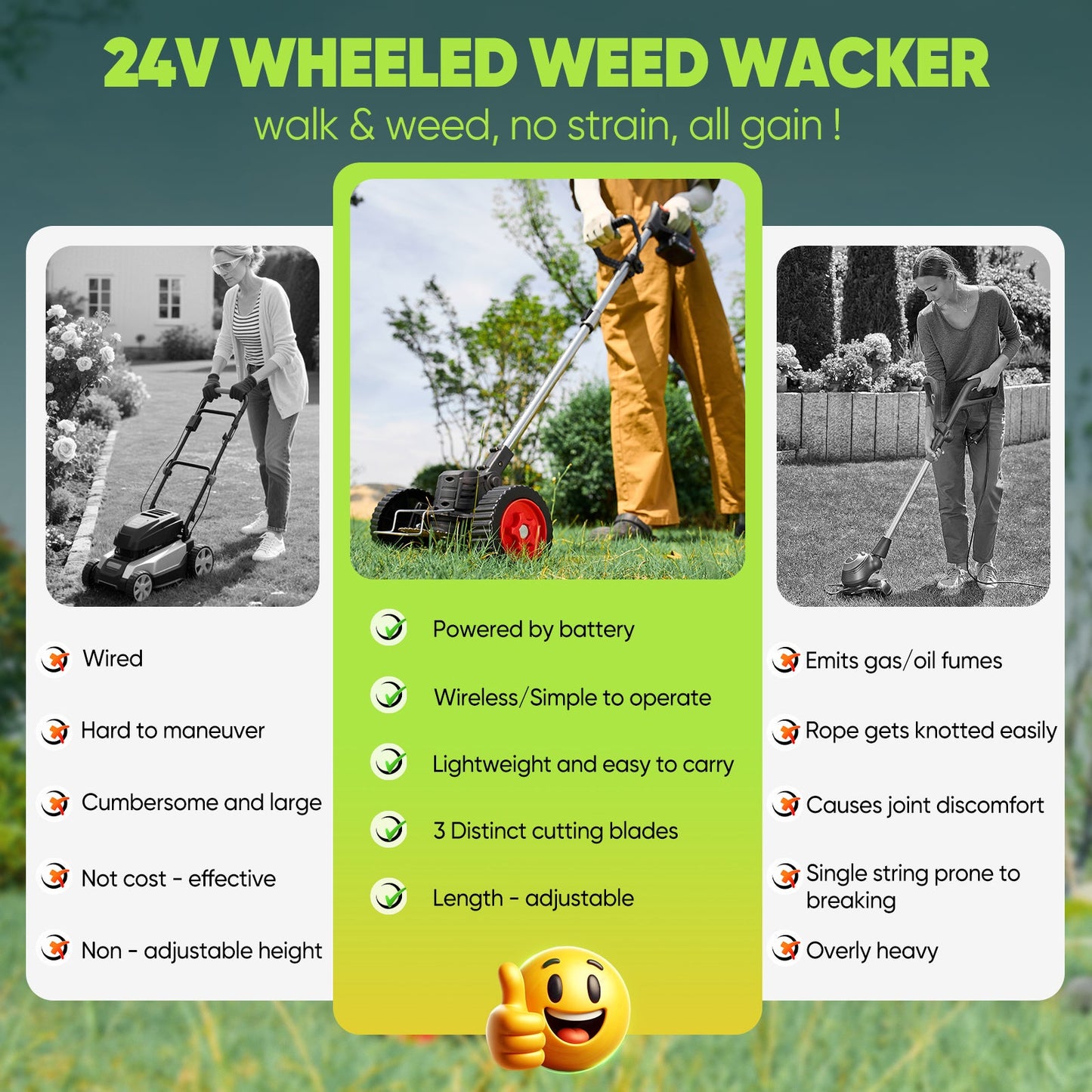 Saker Wireless Weed Cutter