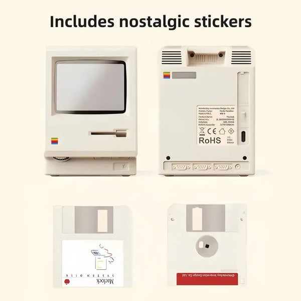 Sakerplus® Retro Computer Mini Desktop Clock