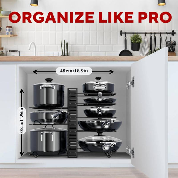 Sakerplus® Adjustable Pan Organizer