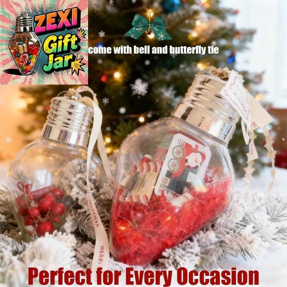 Sakerplus® Festive Fillable Light Bulb Ornament