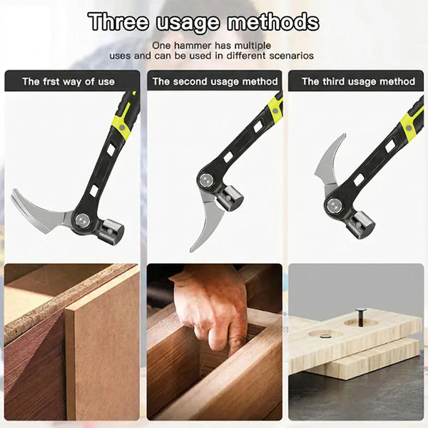 Sakerplus® Multifunctional Adjustable Indexing Rip Claw Hammer