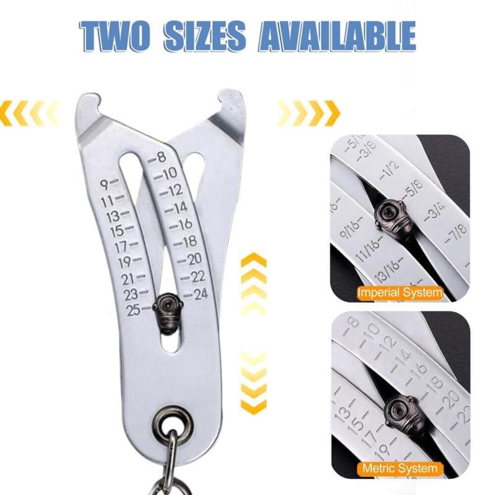 Sakerplus Thread Size Checker Keychain