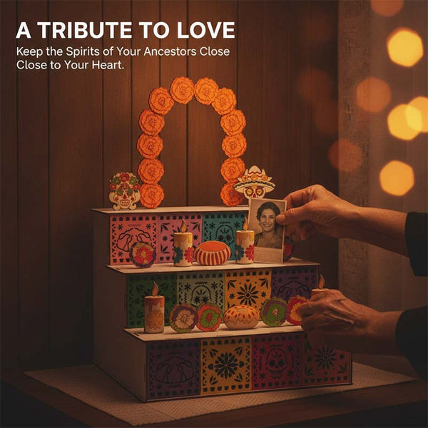 Sakerplus® Wooden Day Of The Dead Altar