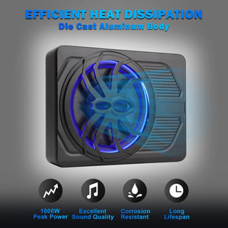 Sakerplus® Slim Powered Car Subwoofer Audio Speaker