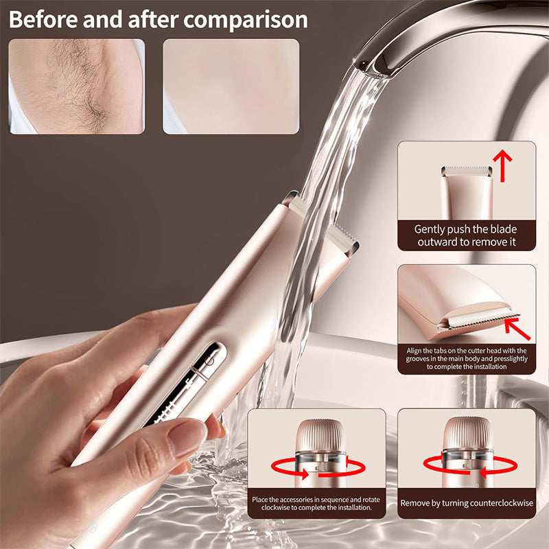 Sakerplus 2-in-1 Waterproof Bikini Trimmer