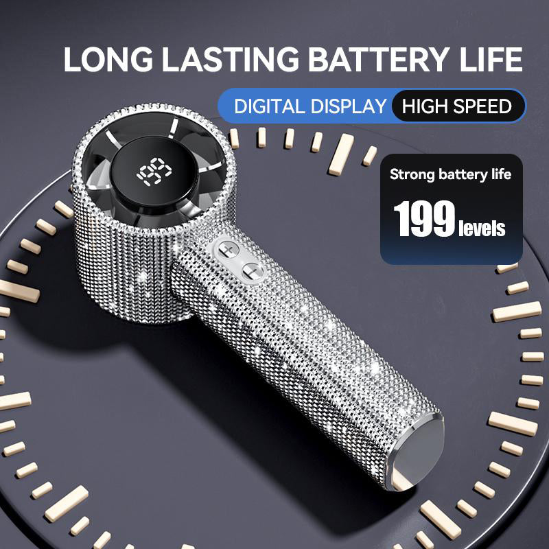 Sakerplus Luxury Rechargeable Handheld Turbo Fan