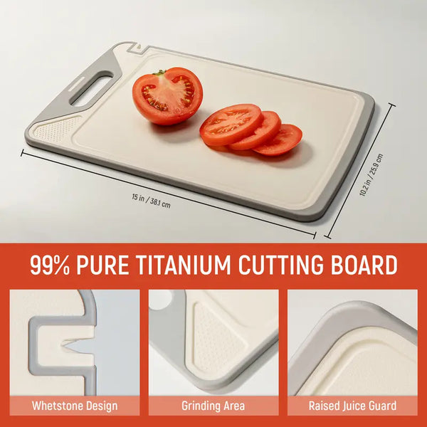 Sakerplus® Double Sided Stainless Steel Cutting Board