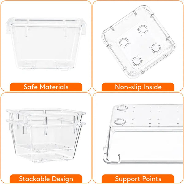 Sakerplus® Clear Drawer Organizer Trays For Storage