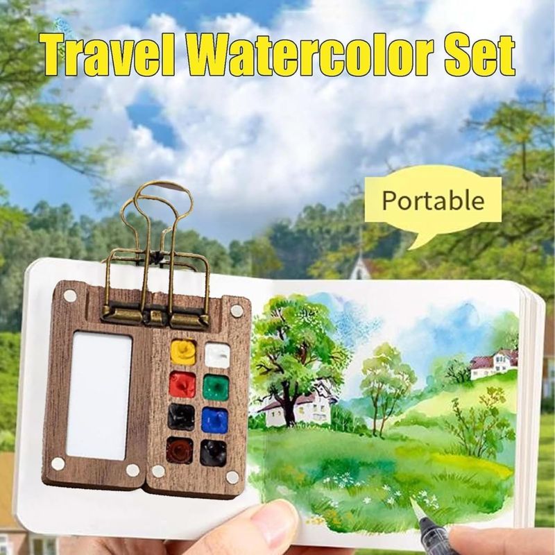 Sakerplus® Mini Pocket Watercolor Paint Set