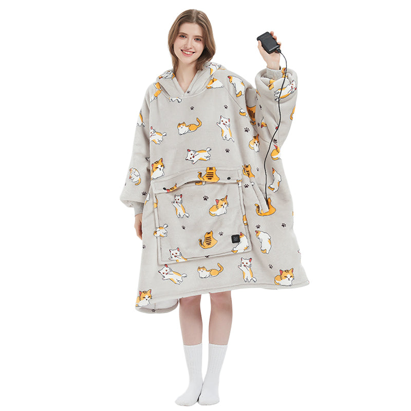 Sakerplus® Oversized Wearable Heated Blanket Hoodie