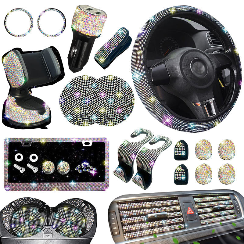 Sakerplus® 27-Piece Bling Car Accessories Set