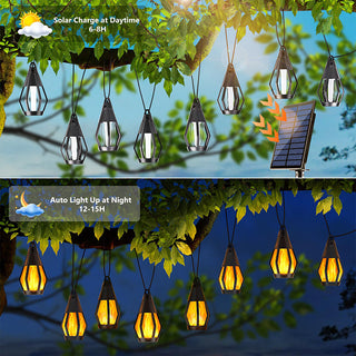 Sakerplus Solar Flickering Flame String Lights