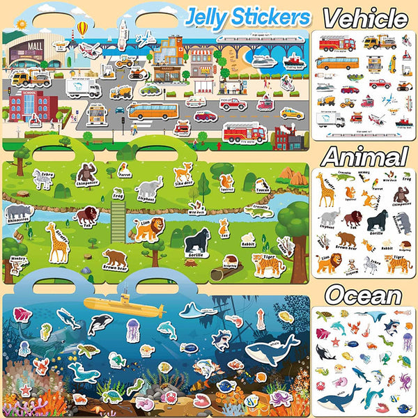 Sakerplus® Reusable Sticker Books For Toddlers