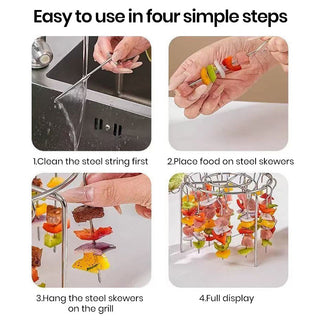 Sakerplus Stainless Steel Vertical Skewer Rack