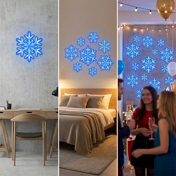 Sakerplus® LED Snowflake Wall Decoration Light Set