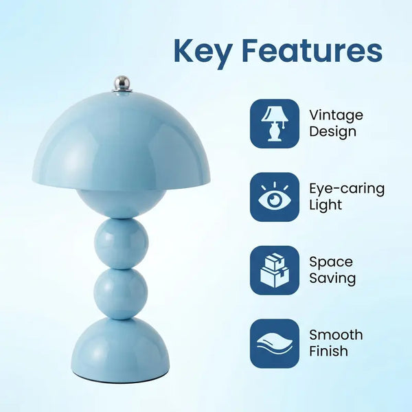 Sakerplus® Vintage Cream Triple-Globe Touch Table Lamp