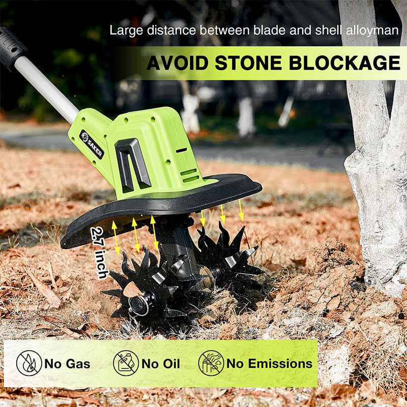 Sakerplus Lithium Battery Mini Tiller