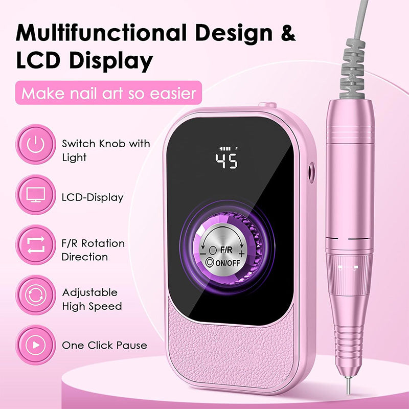 Sakerplus High-Speed Cordless Nail Drill Kit