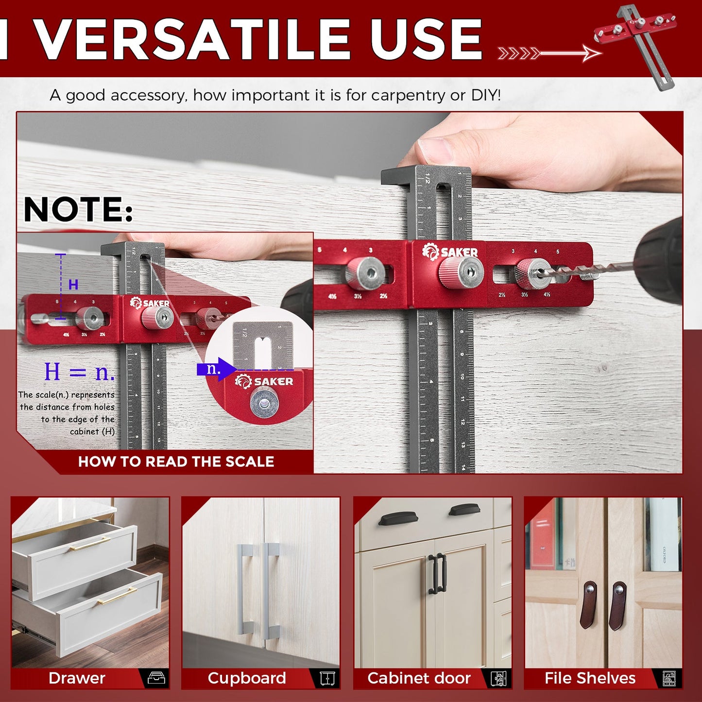 Saker Cabinet Hardware Doweling Jig