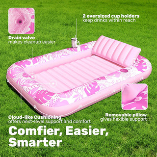 Sakerplus® Extra Large Inflatable Sunbathing Pool Lounger