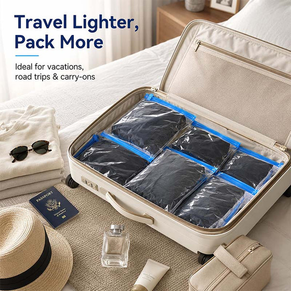 Sakerplus® Pump-Free Roll-Up Compression Storage Bags