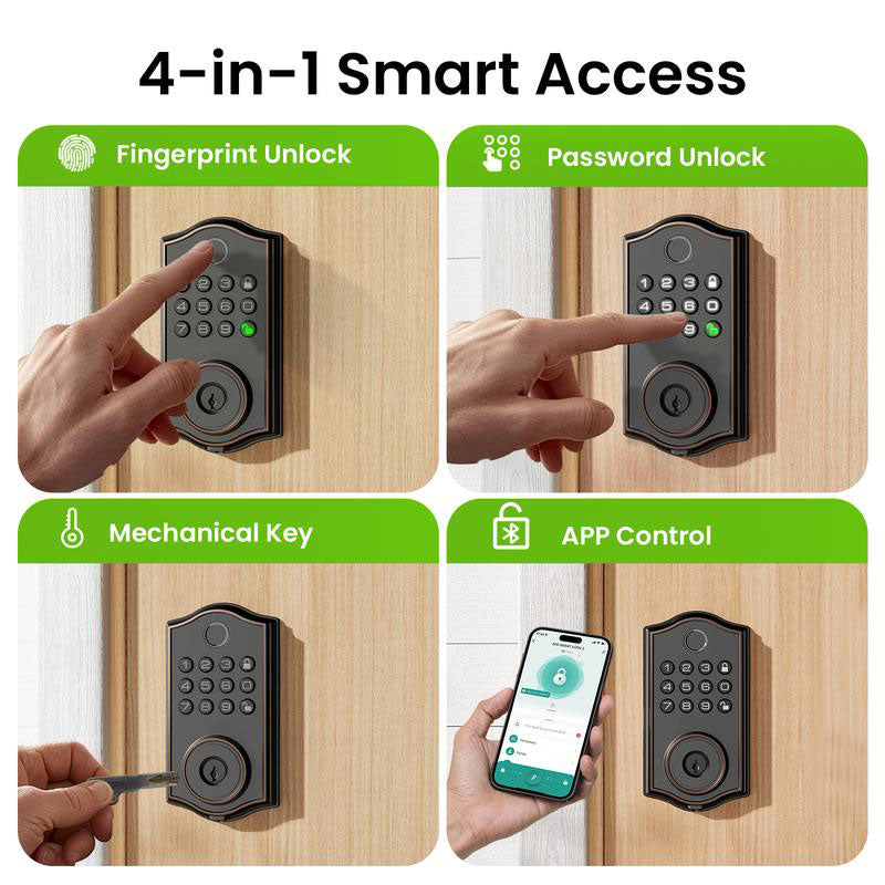 Sakerplus® Smart Keyless Entry Door Lock System