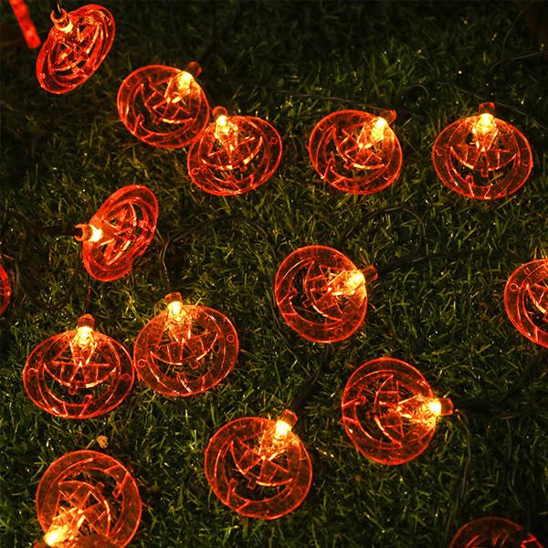 Saker Halloween Pumpkin String Lights with 2 Lighting Modes