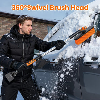 Sakerplus®  3-in-1 Extendable Snow Brush Ice Scraper