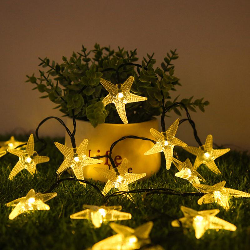 Saker Solar Power Starfish String Lights