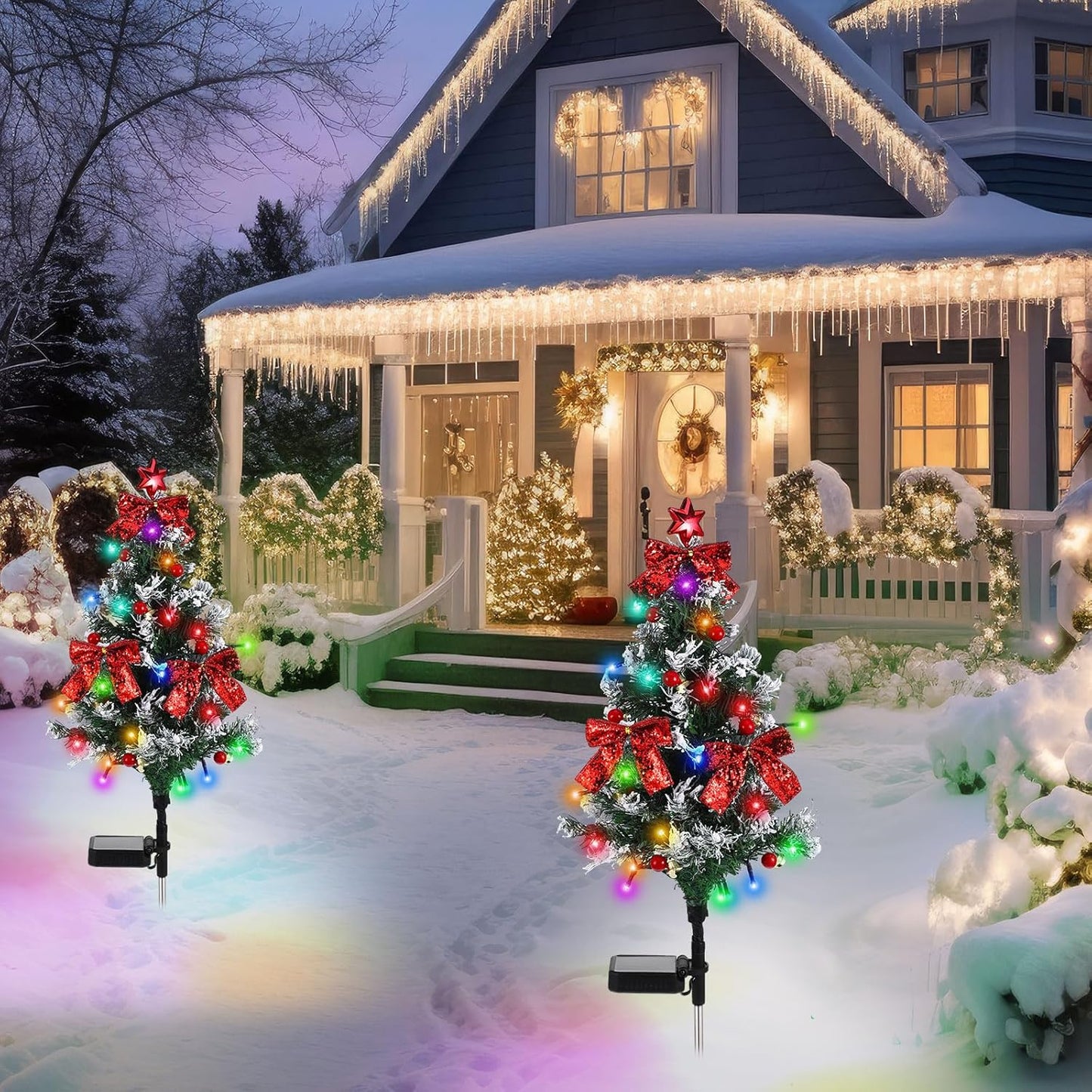 Sakerplus® Solar Christmas Tree Pathway Lights