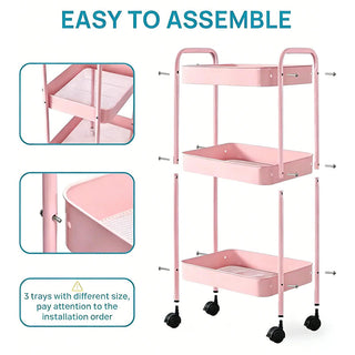 Sakerplus® Three Tier Rolling Storage Cart