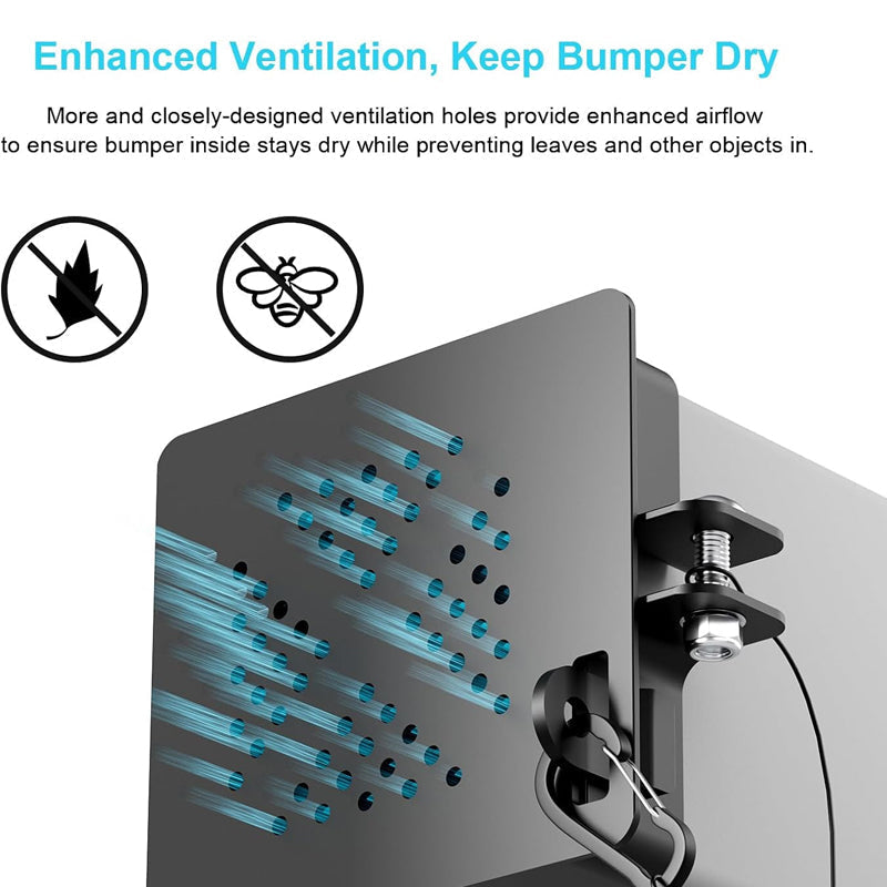 Sakerplus Aluminum RV Bumper End Cap Set