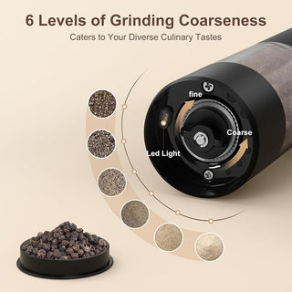 Sakerplus® Rechargeable Automatic Adjustable Electric Pepper Grinder