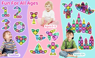 Sakerplus Magnetic Tiles Building Blocks Set