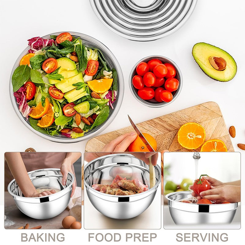 Sakerplus Stainless Steel Mixing Bowls Set