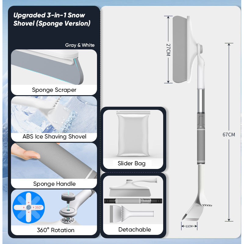 Sakerplus® 2-in-1 Snow Brush and Ice Scraper