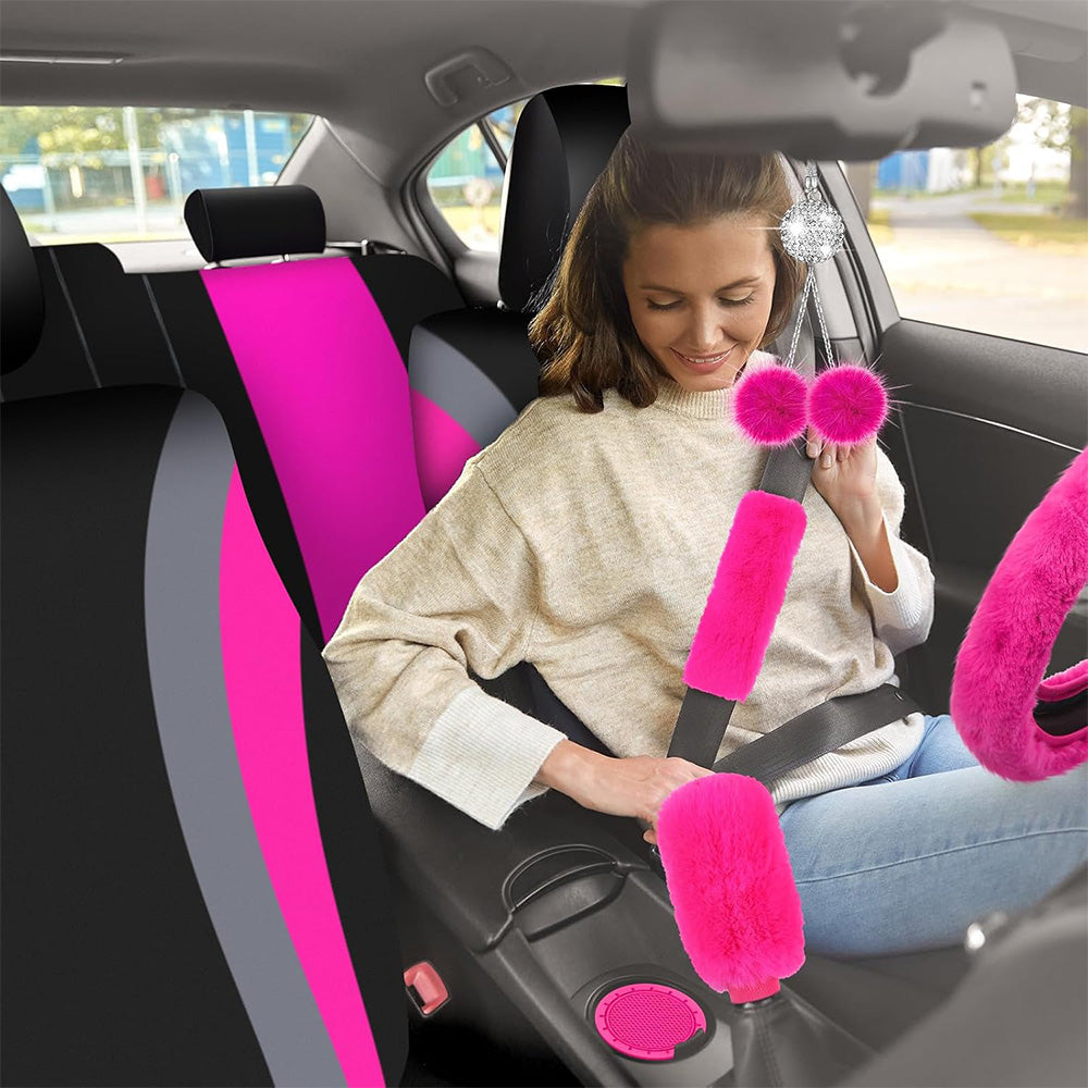 Sakerplus® Fluffy Car Seat Cover Full Set