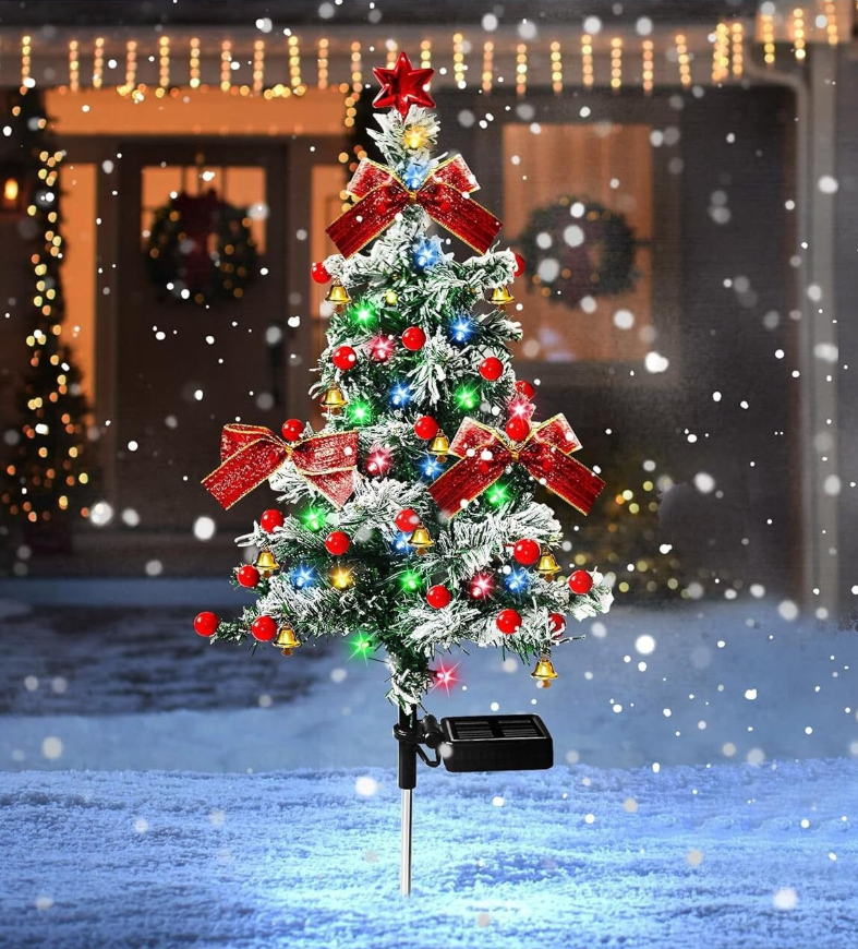 Sakerplus® Solar Christmas Tree Pathway Lights