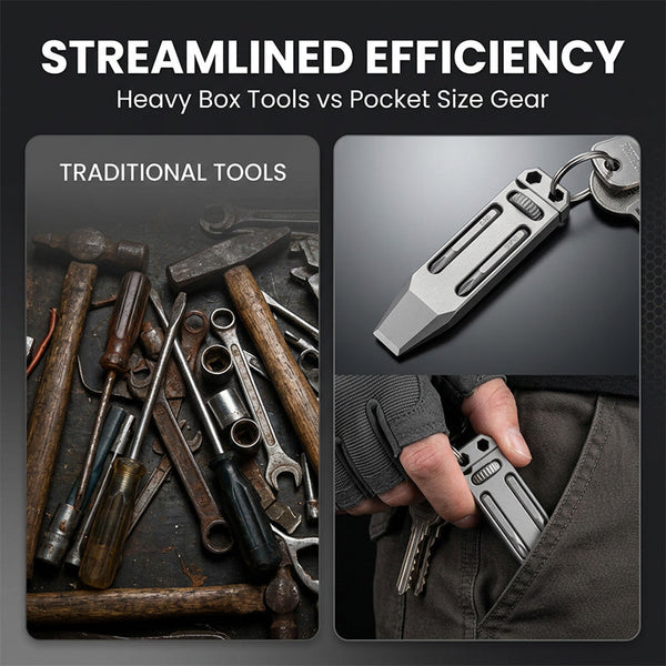 Sakerplus® Titanium Alloy Multifunction Pocket Pry Bar
