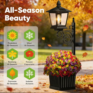 Sakerplus® Solar Planter Lamp Post Light