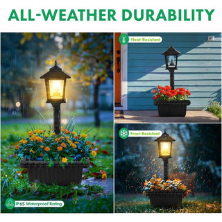 Sakerplus® Solar Lamp Post With Planter Box