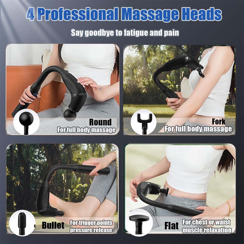 Sakerplus Curved Head Massage Gun