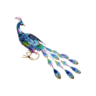 Solar Powered Peacock Garden Statue