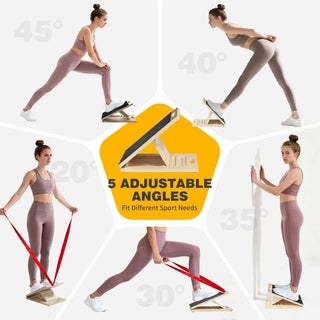 Sakerplus® Adjustable Wooden Slant Board Stretching