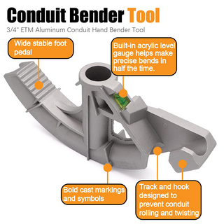 Sakerplus Conduit Hand Bender Tool