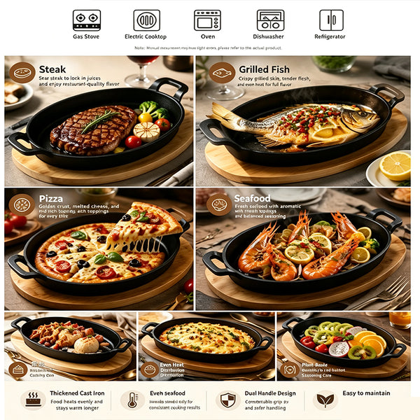 Sakerplus® Small Cast Iron Skillet Set