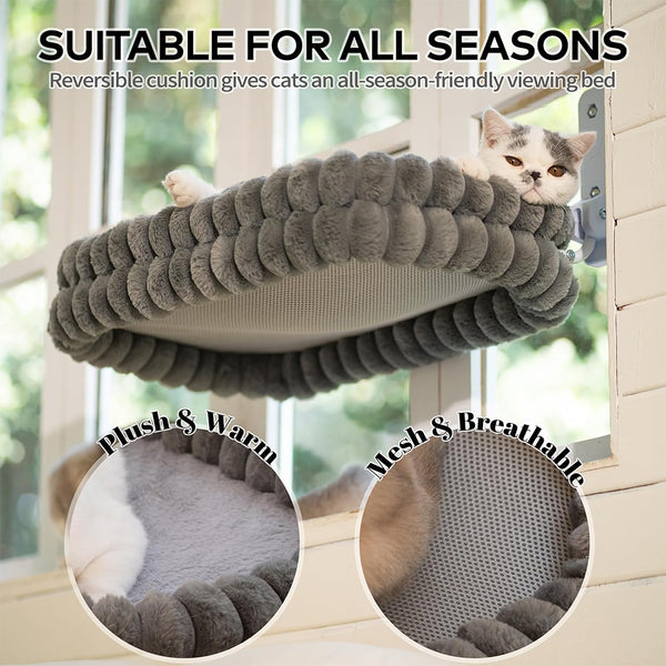 Sakerplus® Cat Window Perch Hammock Bed