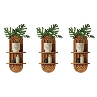 Sakerplus® Boho Arched Wooden Wall Shelf